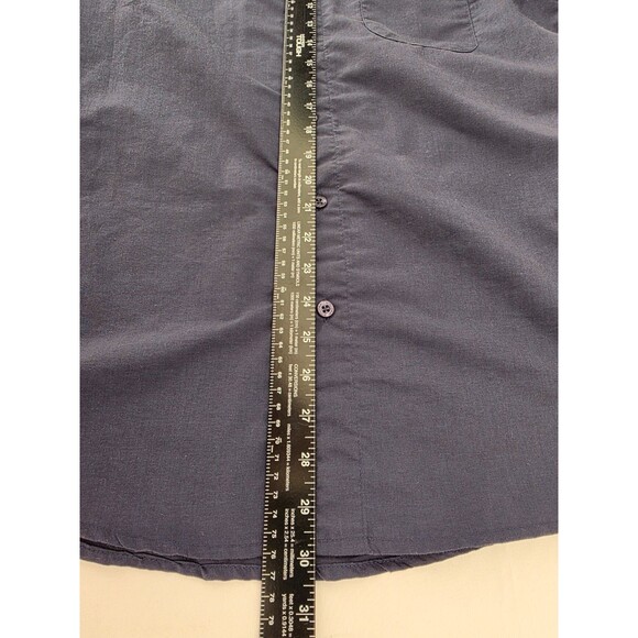 Molokai Surf Co. Solid Navy Blue Casual Button Down Short Sleeve Shirt M - Picture 7 of 7